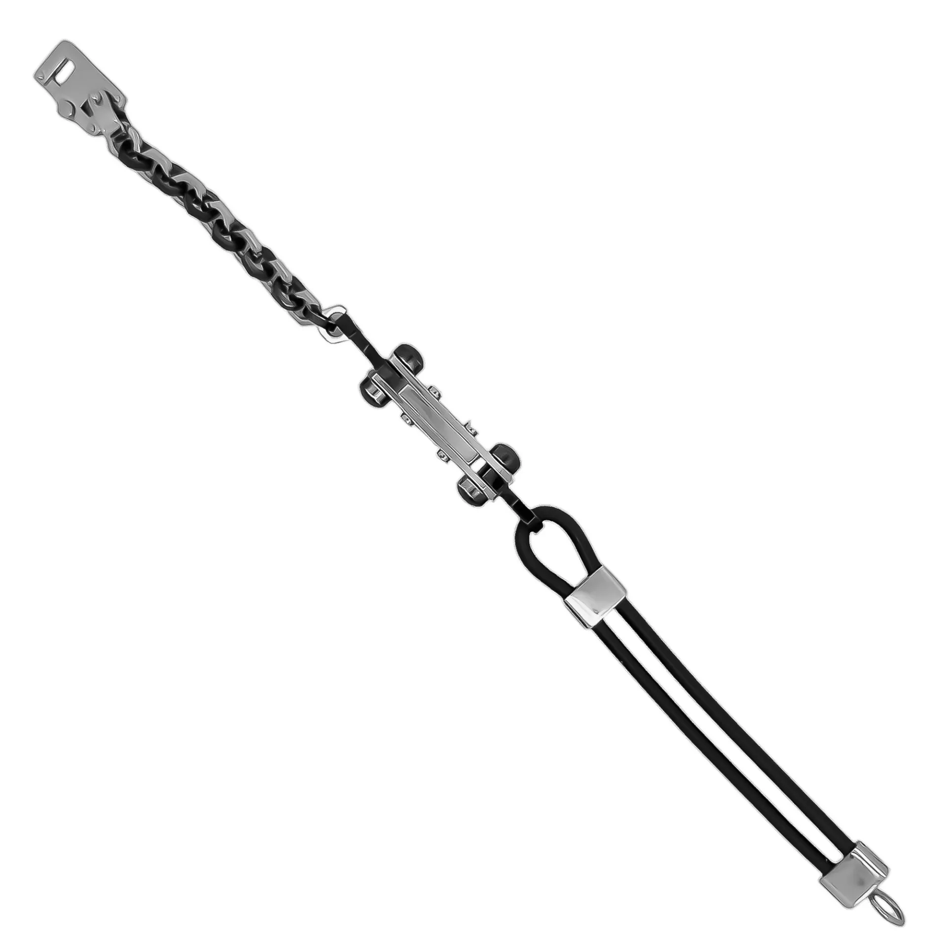 Ανδρικό βραχιόλι με καουτσούκ από ανοξείδωτο ατσάλι, 21 εκατοστά, TRIBUTE, 0230347701