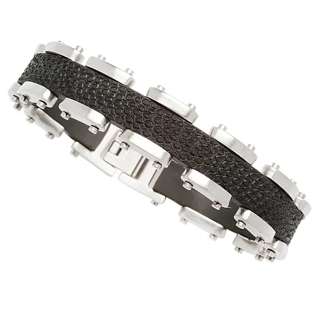 Aνδρικό βραχιόλι από ανοξείδωτο ατσάλι με καουτσούκ, 19,6 εκατοστά, TRIBUTE, 0230271001