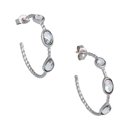 silverline, Ασημένια Γυναικεία Σκουλαρίκια