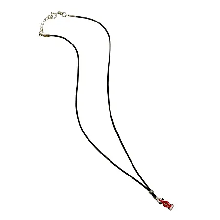 woofie, ασημένιο παιδικό κολιέ για αγόρια, επιπλατινωμένο, χωρίς νικέλιο, με μαύρο ή κόκκινο βαμβακερό κορδόνι που αυξομειώνεται και φόρμουλα με σμάλτο