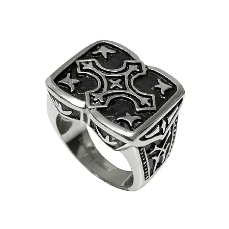 silverline, Γυναικείο Δαχτυλίδι από Ανοξείδωτο Ατσάλι & Μαύρο Όνυχα