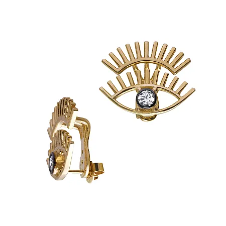 silverline, Ασημένια Γυναικεία Σκουλαρίκια με μάτια βασκανίας