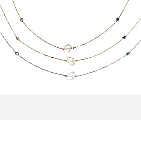 silverline, Ασημένιο Γυναικείο Κολιέ με μάτι βασκανίας