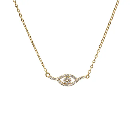 silverline, Ασημένιο Γυναικείο Κολιέ με μάτι βασκανίας