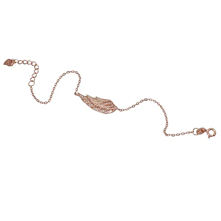 silverline, Ασημένιο Γυναικείο Βραχιόλι με φτερό