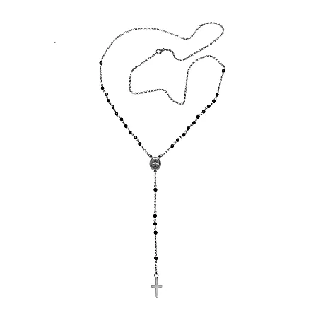 TRIBUTE, Unisex, Κολιέ Ροζάριο από Aνοξείδωτο Aτσάλι
