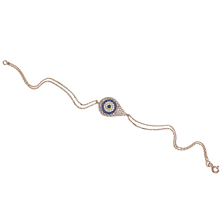 silverline, Ασημένιο Γυναικείο Βραχιόλι με μάτι βασκανίας