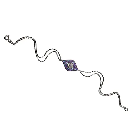 silverline, Ασημένιο Γυναικείο Βραχιόλι με μάτι βασκανίας