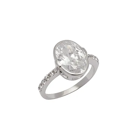 silverline,ασημένιο "Μονόπετρο" Γυναικείο Δαχτυλίδι με ζιργκόν