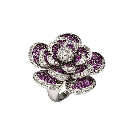 silverline, γυναικείο, ασημένιο δαχτυλίδι με άσπρο & μαύρο επιπλατίνωμα, άσπρα & κόκκινα ζιργκόν