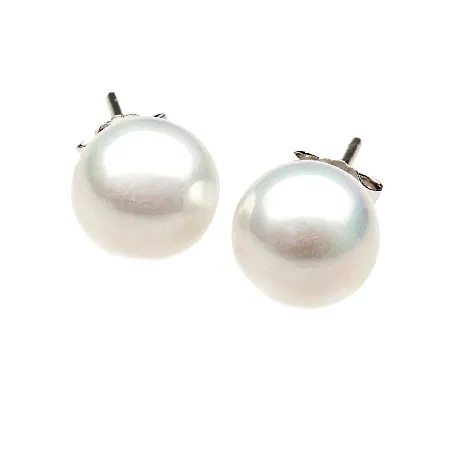 Σκουλαρίκια με μαργαριτάρι 4 χιλιοστών, ασημένια,επιπλατινωμένα.unisex,silverline