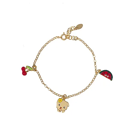 Woofie, ασημένιο, παιδικό, βραχιόλι, με σμάλτο & λευκό επιπλατίνωμα