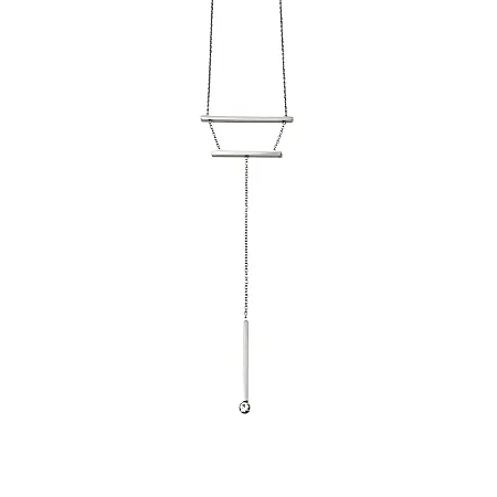 silverline, γυναικείο, κολιέ, από, ανοξείδωτο, ατσάλι με άσπρο, επιπλατίνωμα και λευκό, ζιργκόν