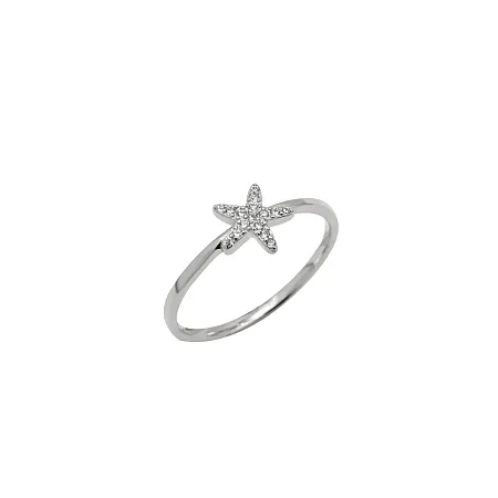 silverline, ασημένιο, γυναικείο, δαχτυλίδι, αστερίας με ζιργκόν, άσπρο, επιπλατίνωμα,