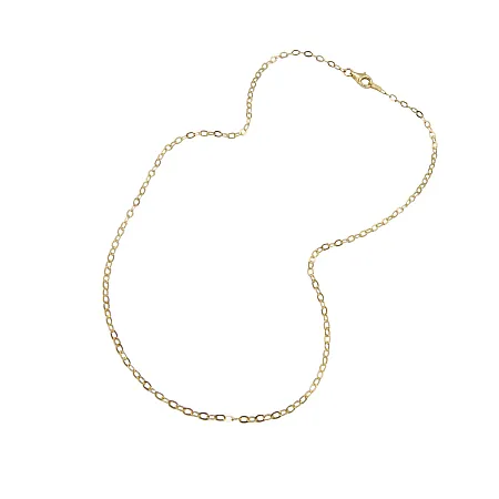 TRIBUTE, 925, ασημένια, καδένα, unisex, 45cm, διαμανταρισμένη, "ANCHOR", 2mm με κίτρινο, επιχρύσωμα, χωρίς, νικέλιο,