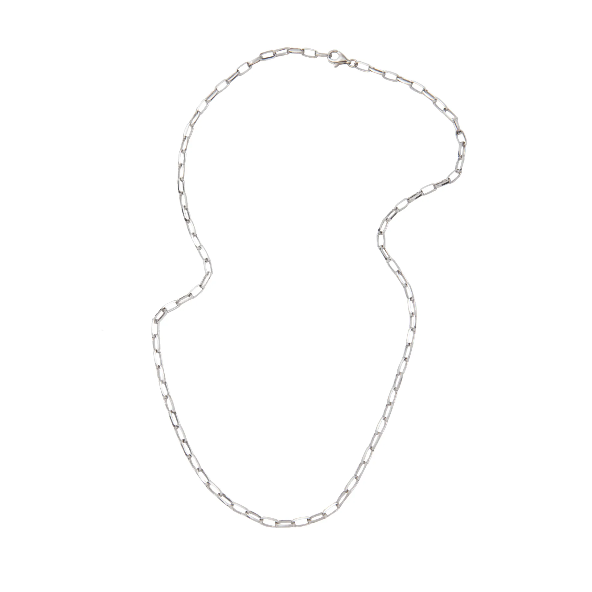 TRIBUTE, 925, ασημένια, καδένα, unisex, 50cm, "VENEZIANA LUNGA", 1,8mm με άσπρο, επιπλατίνωμα, χωρίς, νικέλιο,