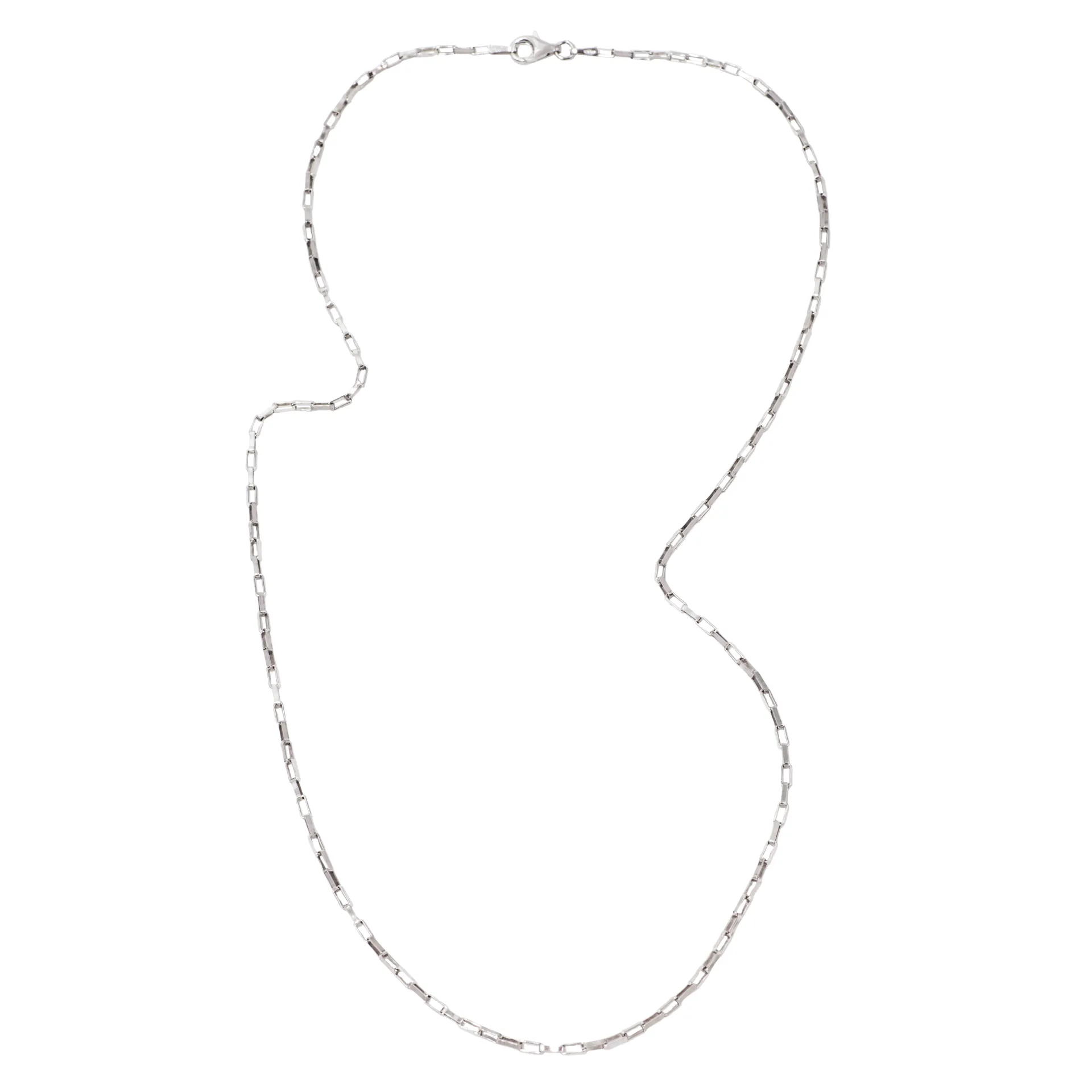 TRIBUTE, 925, ασημένια, καδένα, unisex, 55cm, "VENEZIANA LUNGA", 2mm με άσπρο, επιπλατίνωμα, χωρίς, νικέλιο,