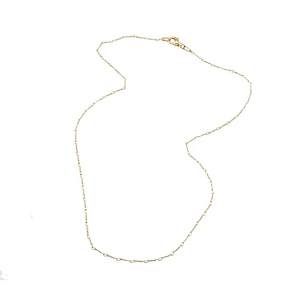 TRIBUTE, 925, ασημένια, καδένα, unisex, 40cm, "GOMITOLO", 0,8mm με κίτρινο, επιχρύσωμα, χωρίς, νικέλιο,