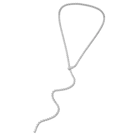 silverline, ασημένιο, γυναικείο, κολιέ, ριβιέρα με ζιργκόν, άσπρο, επιπλατίνωμα,
