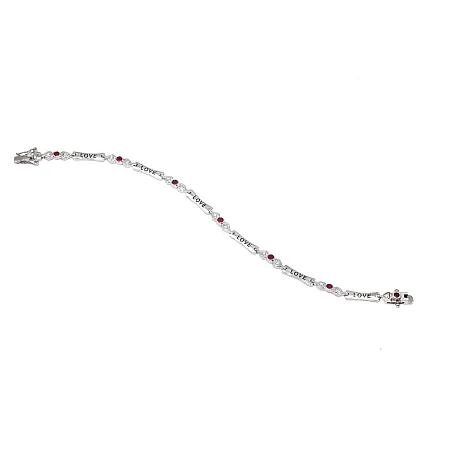 silverline, ασημένιο, γυναικείο, βραχιόλι με ζιργκόν, & άσπρο, επιπλατίνωμα,