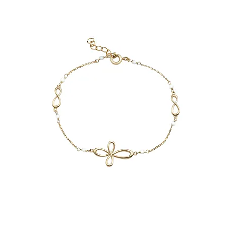 silverline, ασημένιο, γυναικείο, βραχιόλι με αβεντουρίνη, κίτρινο, επιχρύσωμα