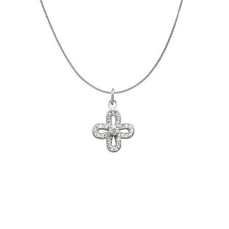 silverline, ασημένιο, γυναικείο, κολιέ με σταυρό, ζιργκόν, άσπρο, επιπλατίνωμα,