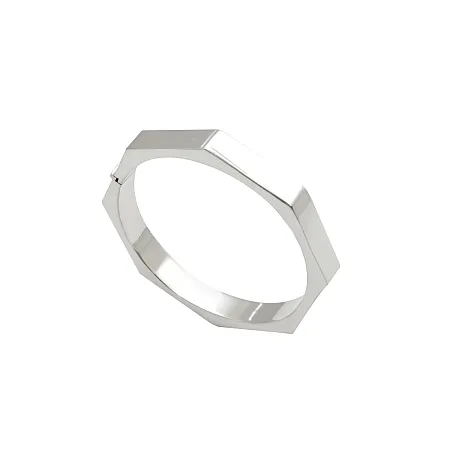 TRIBUTE, ασημένια, unisex, χειροπέδα, πάχους, 8χιλιοστών, διάμετρος, 6εκατοστά,