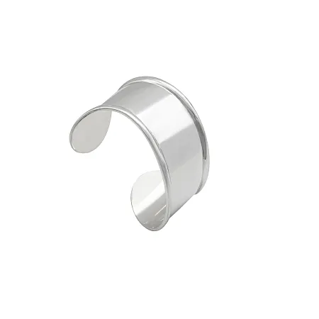 TRIBUTE, ασημένια, unisex, χειροπέδα, πάχους, 33χιλιοστών, free size,