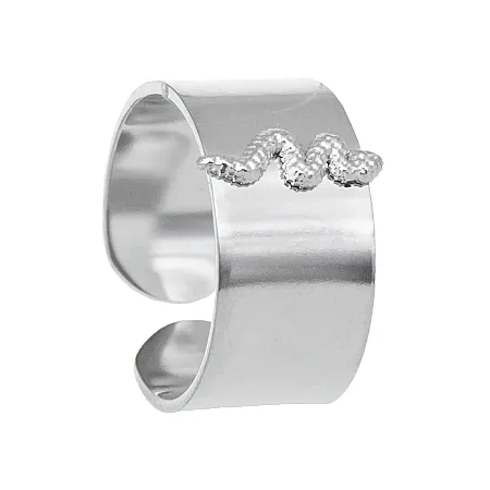 Δαχτυλίδι, από, ανοξείδωτο ατσάλι, free size, γυναικείο, φίδι, με κίτρινο επιχρύσωμα ΄ή λευκό ατσάλι, silverline, 0430694702,