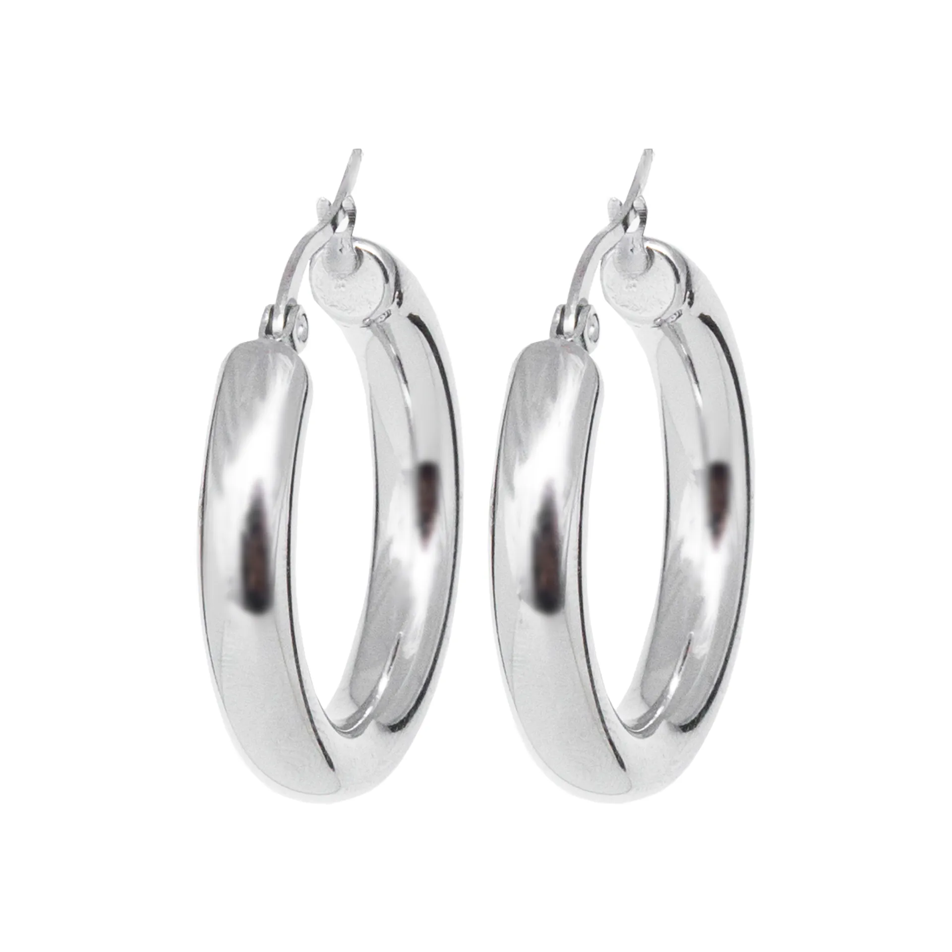 Σκουλαρίκια γυναικεία, μεσαίοι κρίκοι, 3Χ3 εκατοστά,, πάχος 4 χιλιοστά, από ανοξείδωτο ατσάλι, με κίτρινο επιχρύσωμα ή σε λευκό χρώμα, silverline, 0130552301,