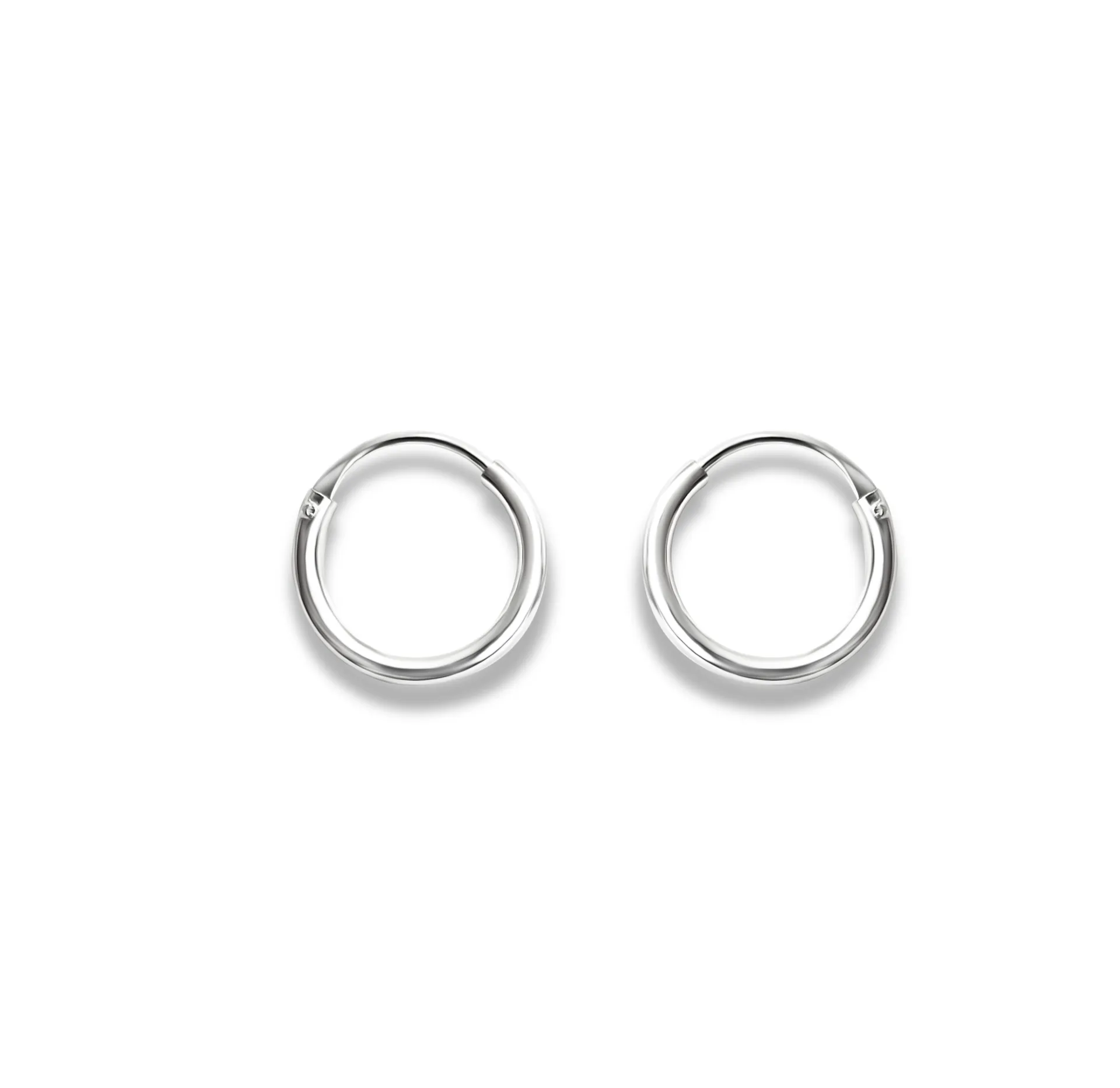 Σκουλαρίκια, unisex, ασημένια, κρίκοι, 1 χιλιοστό πάχος & 8 χιλιοστά η διάμετρος, στρόγγυλοι, μικροσκοπικοί, για όλες τις ηλικίες & όλες τις ώρες, silverline, 0130339107