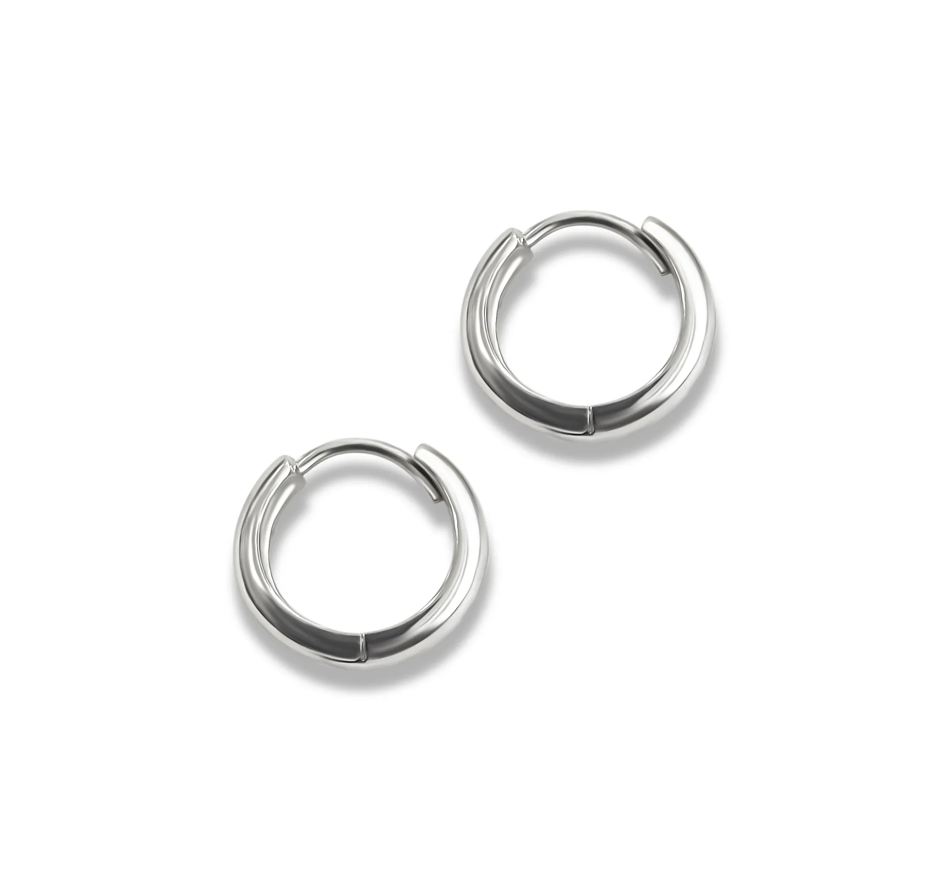 Σκουλαρίκια, unisex, ασημένια, κρίκοι, 3 χιλιοστά πάχος & 1,9 εκατοστά η διάμετρος, μπουλ, μικροί, για όλες τις ηλικίες & όλες τις ώρες, silverline, 0130176501