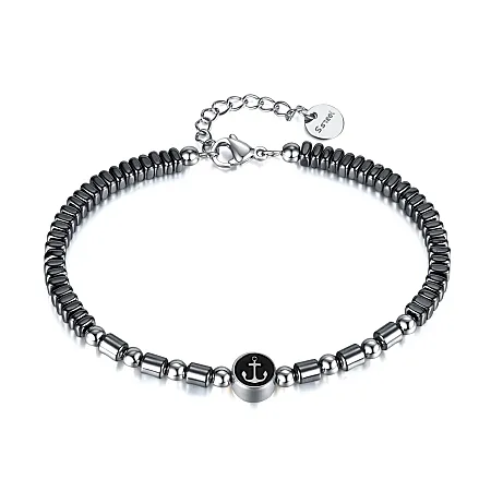 Ανδρικό βραχιόλι από ανοξείδωτο ατσάλι 19+3,5 εκατοστά, με άγκυρα,TRIBUTE, 0230450101