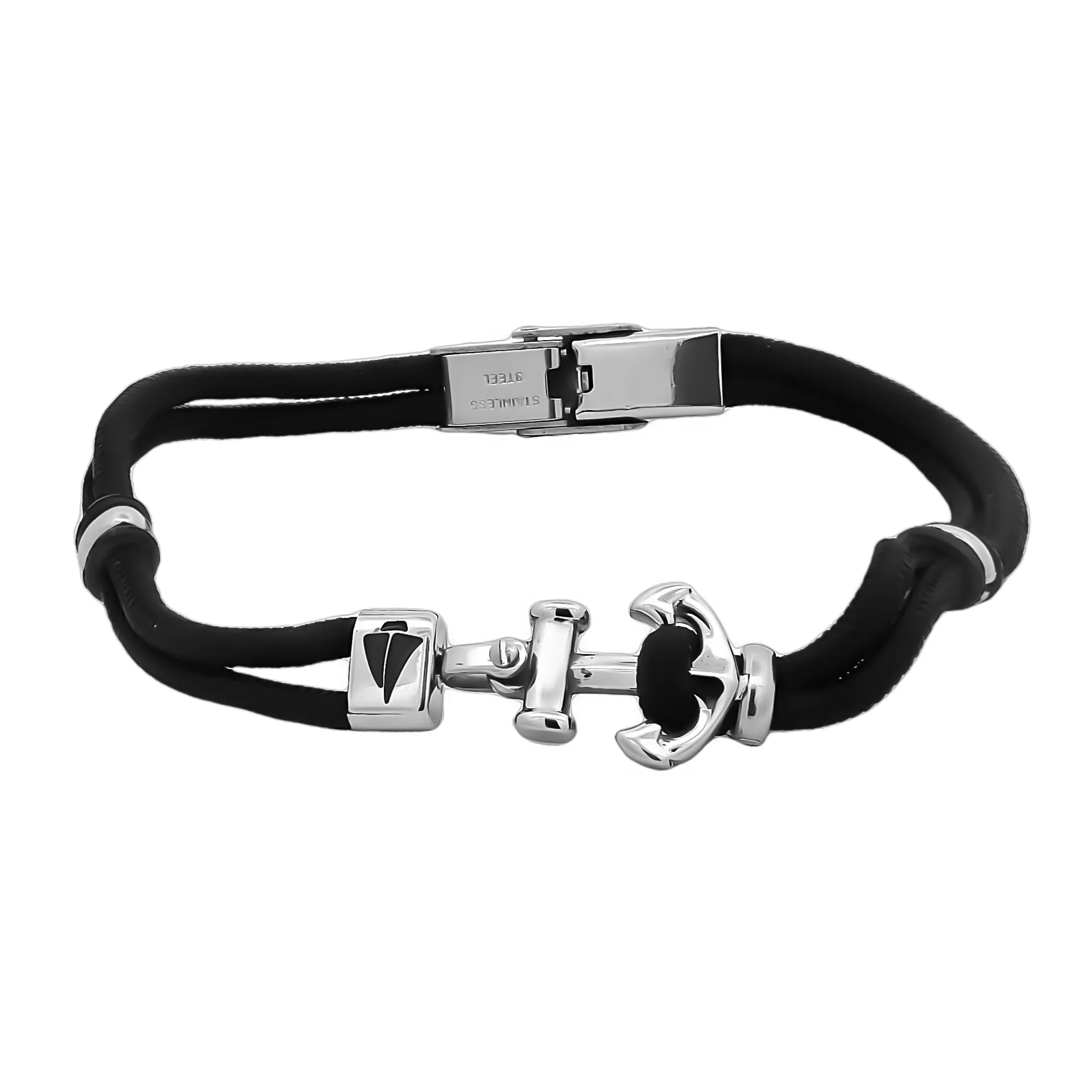 Ανδρικό βραχιόλι με άγκυρα από ανοξείδωτο ατσάλι  22 εκατοστά, TRIBUTE, 0230426401